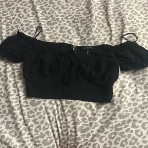 Black crop top
